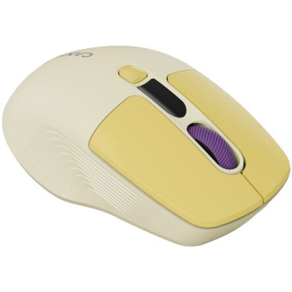 Фото - Мышь беспроводная Canyon MW-26 LCD Silent Dual mode Yellow (CNS-CMSW26Y)