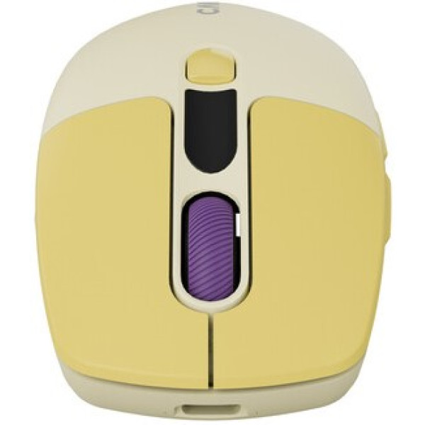 Фото - Мышь беспроводная Canyon MW-26 LCD Silent Dual mode Yellow (CNS-CMSW26Y)
