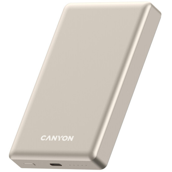 Фото - Батарея мобільна Canyon OnPower 510 slim Magsafe 10000 mAh PD20W Beige (CNS-CPB510BE)