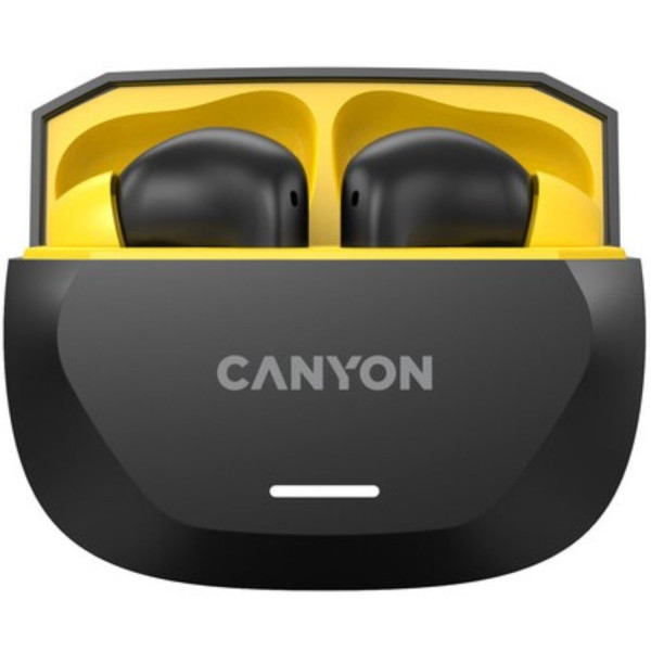 Фото - Навушники вкладиші бездротові TWS Canyon Hexagon 7 TWS ANC+ENC Wireless Charge Black Yellow (CNS-TWS7BY)