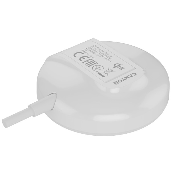 Фото - Бездротовий зарядний пристрій Canyon WS-105 15W Qi2 White (CNS-WCS105W)