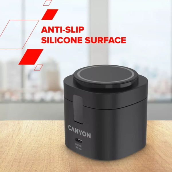 Фото - Беспроводное зарядное устройство Canyon OnCharge 405 с адаптером в комплекте 4-в-1 Black (CNS-WCS405B)