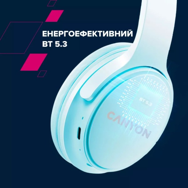 Фото - Наушники накладные беспроводные Canyon OnRiff 4 Bluetooth White (CNS-CBTHS4W)
