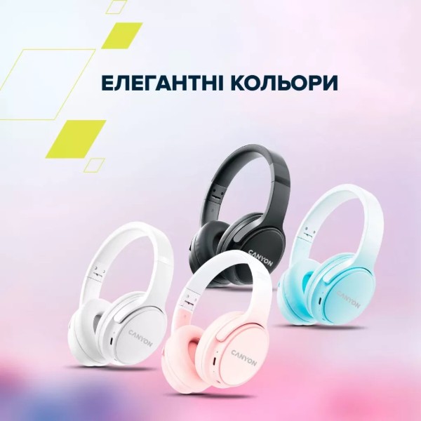 Фото - Наушники накладные беспроводные Canyon OnRiff 4 Bluetooth Blue (CNS-CBTHS4BL)