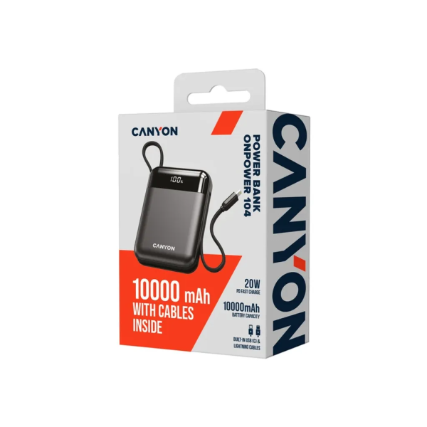 Фото - Батарея мобильная Canyon OnPower 104 10000mAh Black (CNS-CPB104B)