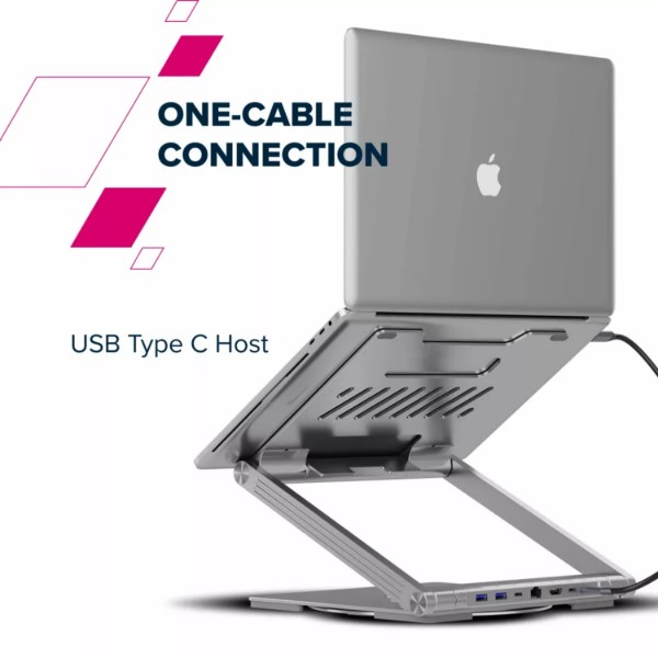 Фото - Підставка під ноутбук Canyon OnStand 2 Hub 6-in-1 Aluminium (CNS-SDS2)
