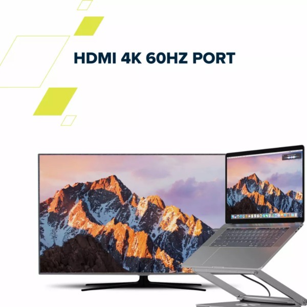 Фото - Підставка під ноутбук Canyon OnStand 2 Hub 6-in-1 Aluminium (CNS-SDS2)