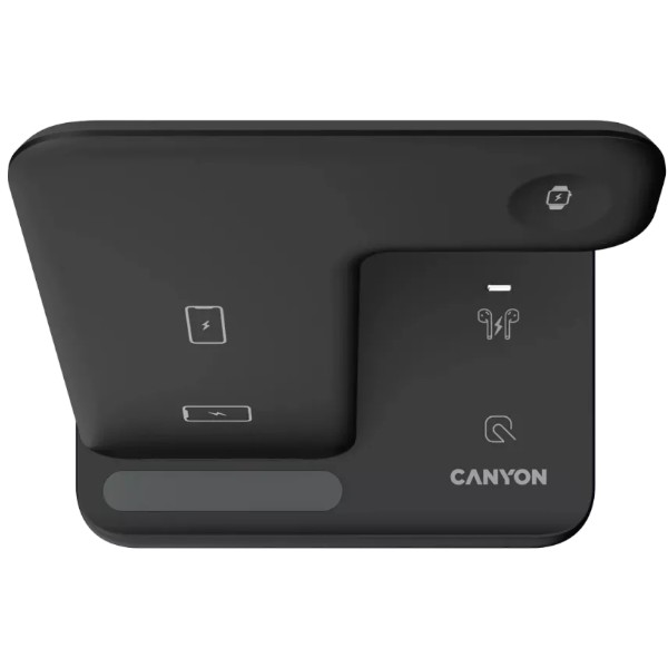 Фото - Беспроводное зарядное устройство Canyon WS-302 3 в 1 QI Black (CNS-WCS302B)
