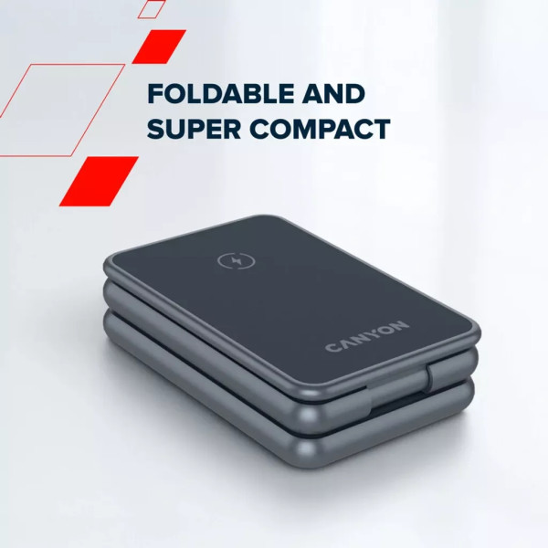 Фото - Бездротовий зарядний пристрій Canyon OnCharge 309 15W 3in1 Metal (CNS-WCS309M)