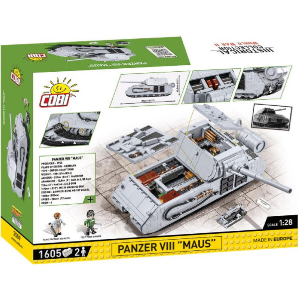Фото - Пластиковий конструктор Cobi Танк Maus 1:28 1605 деталей (COBI-2559)