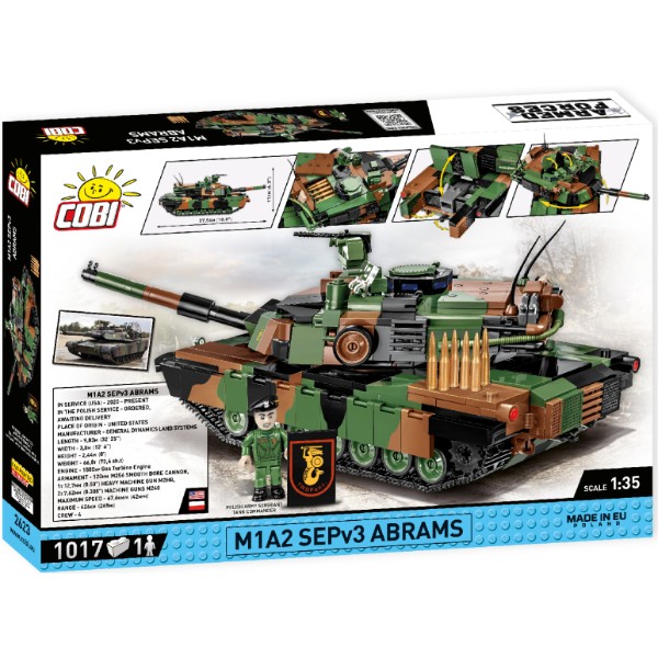 Фото - Пластиковий конструктор Cobi Танк M1A2 SEP v3 Абрамс 1017 деталей (COBI-2623)
