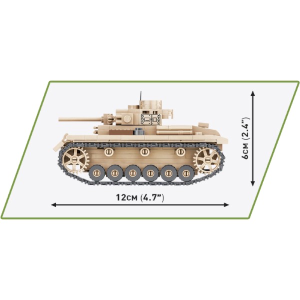 Фото - Пластиковий конструктор Cobi Друга Світова Війна Танк Panzer III 292 деталей (COBI-2712)