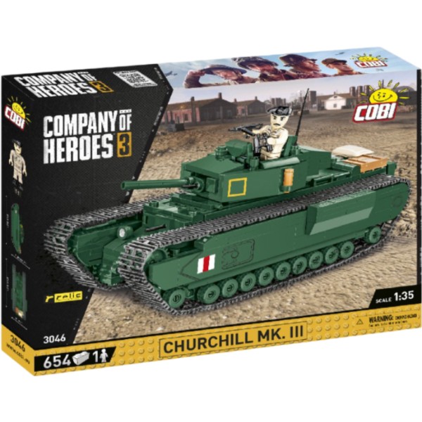 Фото - Пластиковий конструктор Cobi Company of Heroes 3 Танк Mk III Черчилль 654 деталей (COBI-3046)