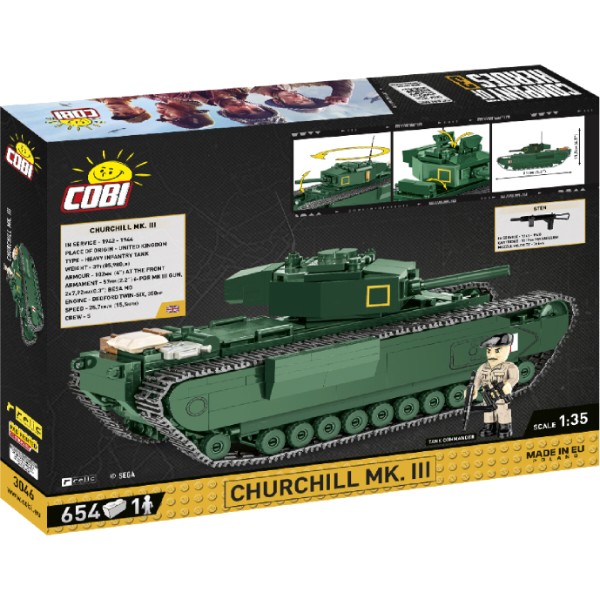 Фото - Пластиковий конструктор Cobi Company of Heroes 3 Танк Mk III Черчилль 654 деталей (COBI-3046)
