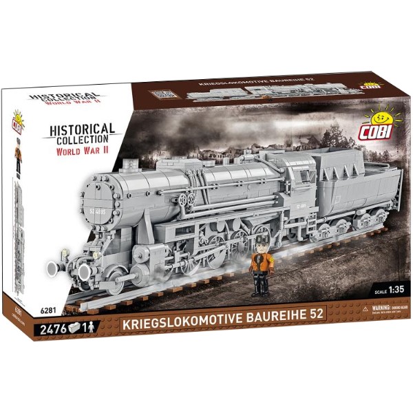Фото - Пластиковий конструктор Cobi Локомотив Kriegslokomotive Class 52 1:35 2476 деталей (COBI-6281)