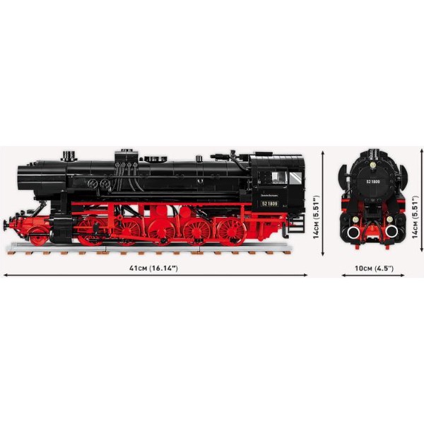 Фото - Пластиковый конструктор Cobi Локомотив DR BR Class 52 1:35 1723 деталей (COBI-6283)