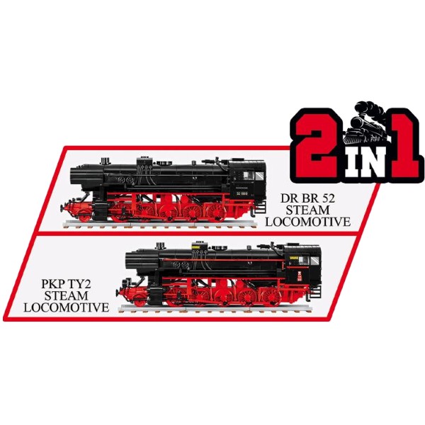 Фото - Пластиковый конструктор Cobi Локомотив DR BR Class 52 1:35 1723 деталей (COBI-6283)