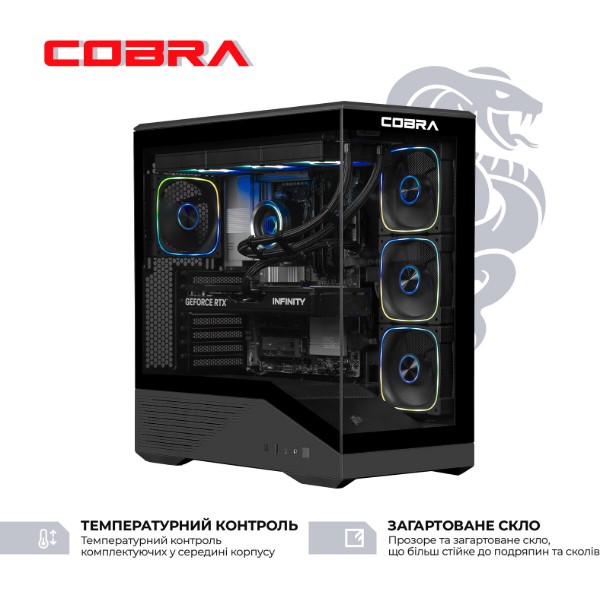 Фото - Системний блок Cobra Gaming Windows 11 Home (I285K.64.S5.96XT.27077W)