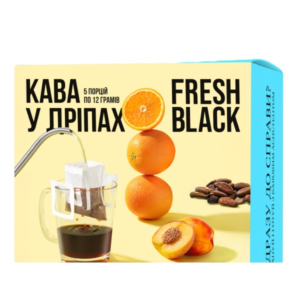 Фото - Дріп-кава Fresh Black Colombia Bucaramanga set 50 г (5шт.x12г)