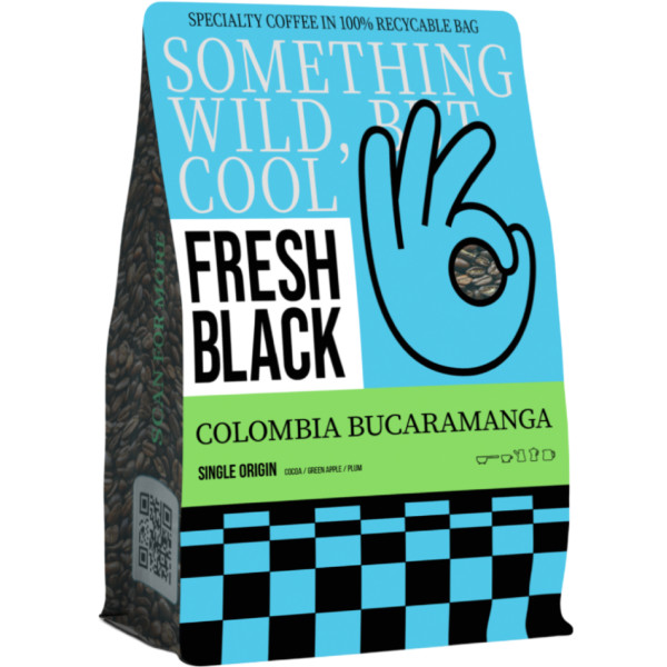 Фото - Кава в зернах Fresh Black mono Colombia Bucaramanga espresso 200г