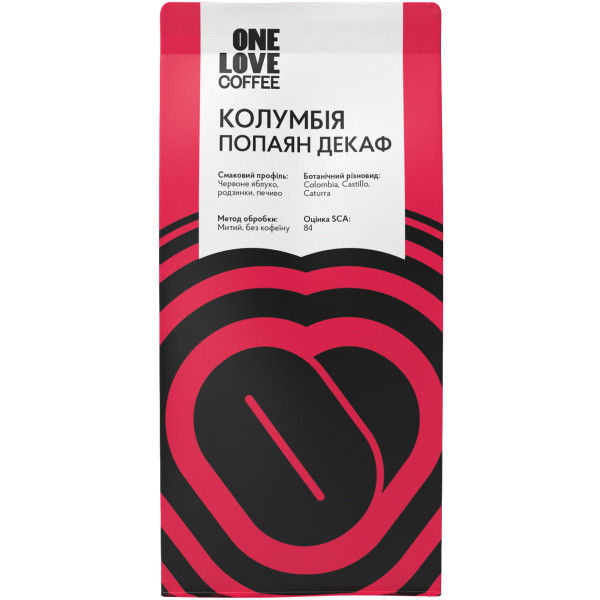 Фото - Кава в зернах One Love смажена без кофеїну Colombia Decaf, 250 г