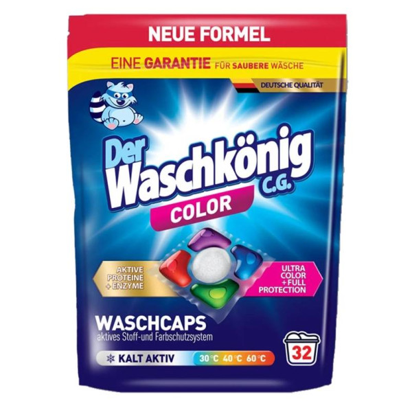 Фото - Капсули для прання Waschkonig COLOR 5в1 32 шт (4260418935615)