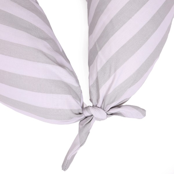 Фото - Подушка для кормления MirSon №5019 Color Line 17-0600 Stripe White Gray 30х170 (2200010969795)
