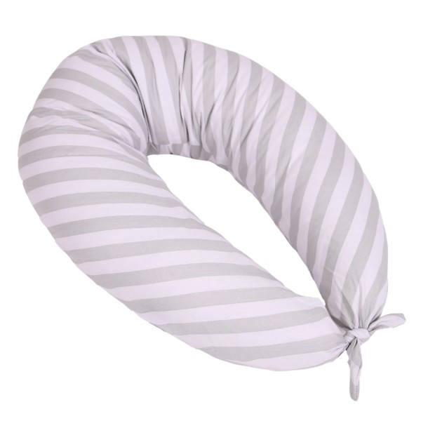 Фото - Подушка для кормления MirSon №5019 Color Line 17-0600 Stripe White Gray 30х170 (2200010969795)