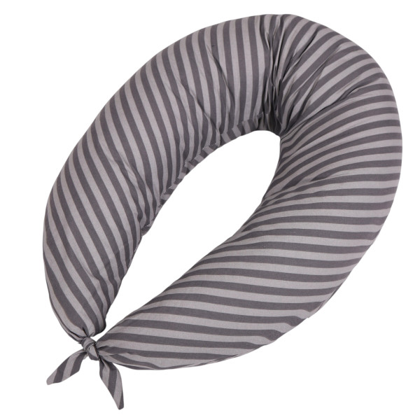 Фото - Подушка для годування MirSon №5016 Color Line 17-0601 Stripe Gray 30х170 (2200010969764)