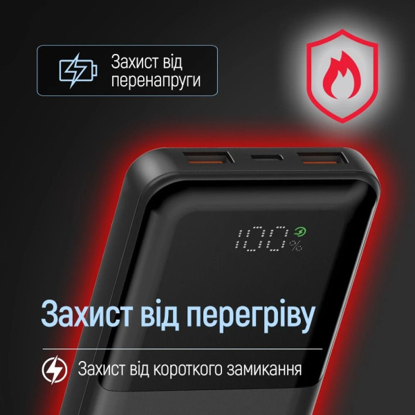 Фото - Батарея мобильная Colorway 10 000 mAh LCD Black (CW-PB100LPB3BK-PDD)