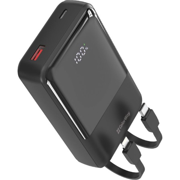Фото - Батарея мобильная Colorway 20 000 mAh DigiPower USB QC4.0 + USB-C PD45W Black (CW-PB200LP04BK)