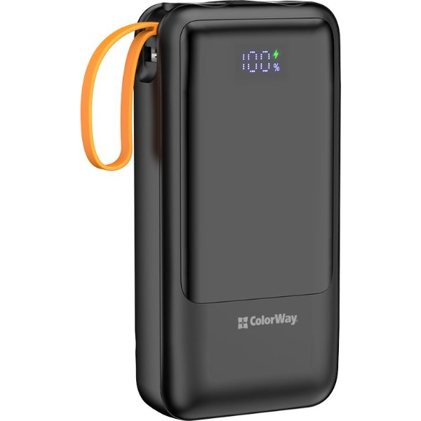 Фото - Батарея мобильная Colorway 20 000 mAh PowerHub USB QC4.0 + USB-C PD22.5W Black (CW-PB200LP07BK)