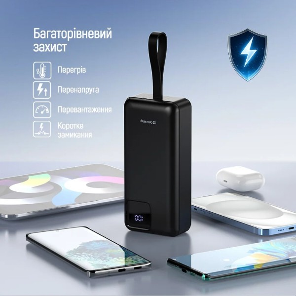 Фото - Батарея мобильная Colorway 30 000 mAh EnergyHub USB QC4.0 + USB-C PD22.5W Black (CW-PB300LP05BK)