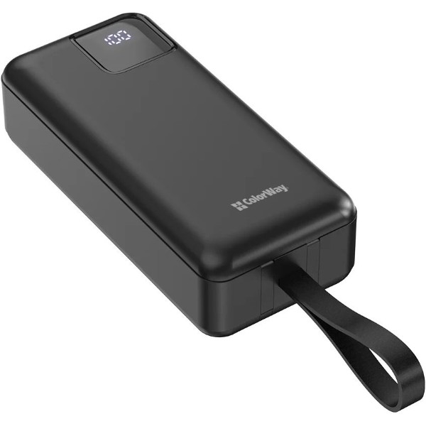Фото - Батарея мобильная Colorway 30 000 mAh EnergyHub USB QC4.0 + USB-C PD22.5W Black (CW-PB300LP05BK)