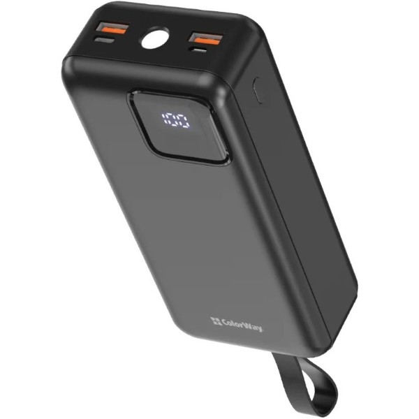 Фото - Батарея мобильная Colorway 30 000 mAh EnergyHub USB QC4.0 + USB-C PD22.5W Black (CW-PB300LP05BK)
