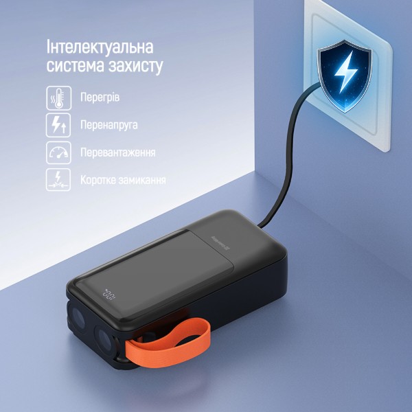 Фото - Батарея мобильная Colorway 30 000 mAh PowerHub USB QC4.0 + USB-C PD22.5W Black (CW-PB300LP07BK)