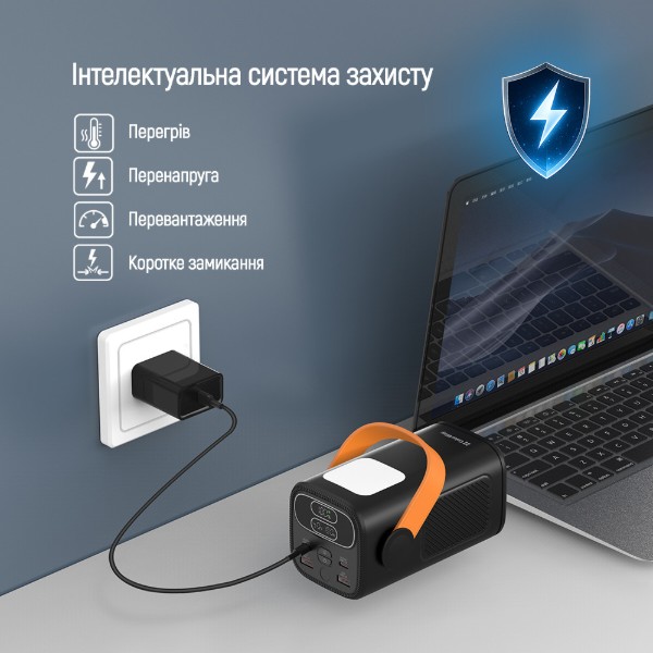 Фото - Батарея мобільна Colorway 40 000 mAh NightWork USB QC4.0 + USB-C PD65W Black (CW-PB400LP06BK)