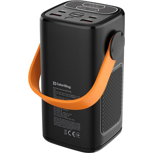 Фото - Батарея мобільна Colorway 40 000 mAh NightWork USB QC4.0 + USB-C PD65W Black (CW-PB400LP06BK)