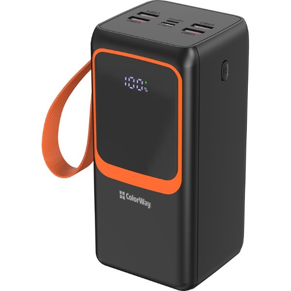 Фото - Батарея мобільна Colorway 50 000 mAh PowerView USB QC4.0 + USB-C PD22.5W Black (CW-PB500LP02BK)