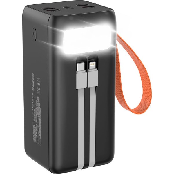 Фото - Батарея мобільна Colorway 50 000 mAh PowerView USB QC4.0 + USB-C PD22.5W Black (CW-PB500LP02BK)