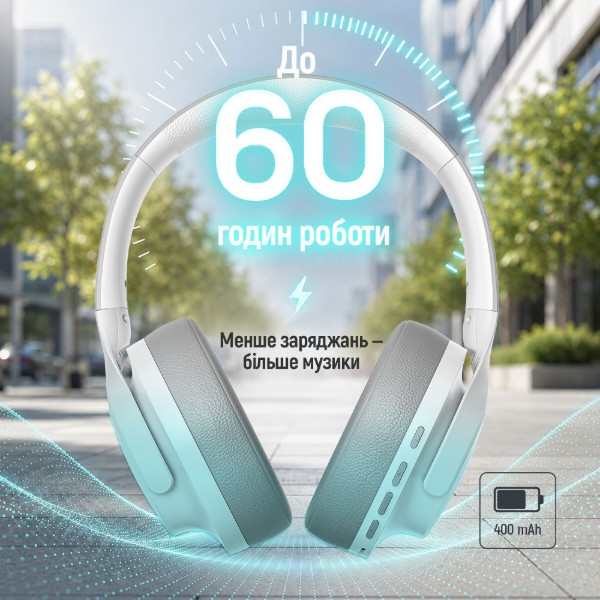 Фото - Наушники полноразмерные беспроводные Colorway AERO ANC White (CW-HBT02WT)