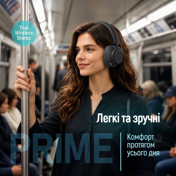 Фото - Наушники полноразмерные беспроводные Colorway PRIME Black (CW-HBT01BK)