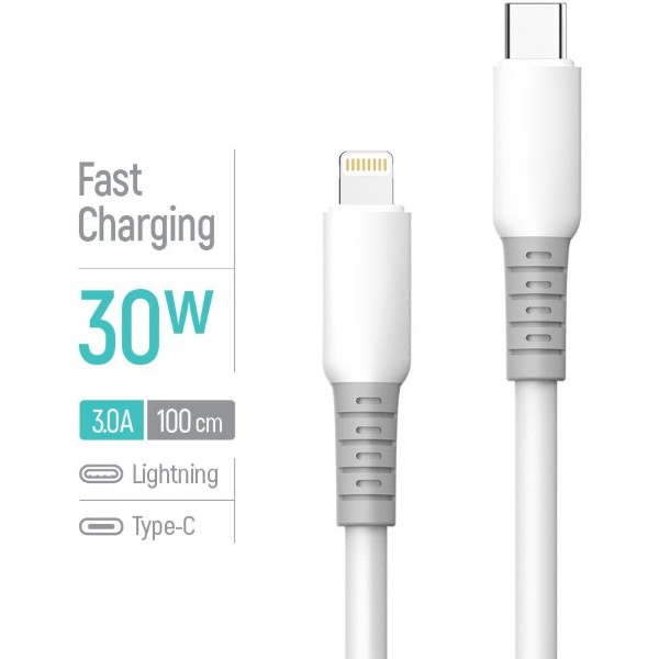 Фото - Кабель Colorway Type-C - Apple Lightning 1м White (CW-CBPDCL093-WT)