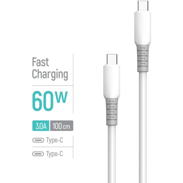 Фото - Кабель Colorway Type-C - Type-C 1м White (CW-CBPDCC093-WT)