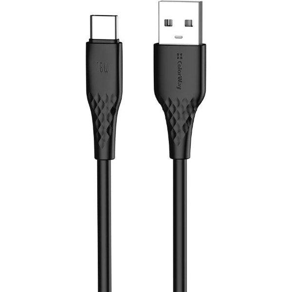 Фото - Кабель USB Type-C - USB Type-B Colorway USB - Type-C 2м Black (CW-CBUC095-BK)