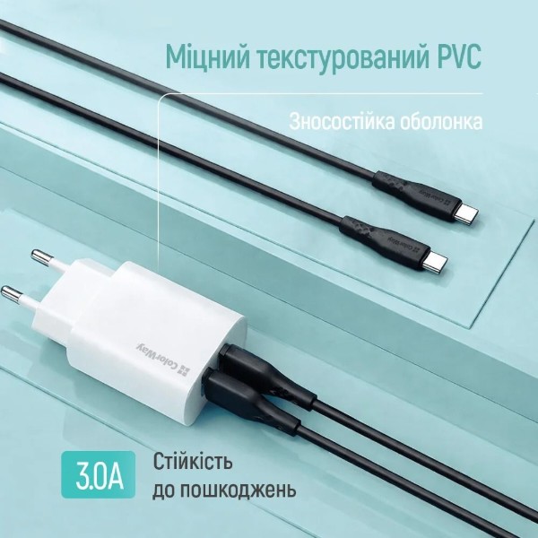 Фото - Кабель USB Type-C - USB Type-B Colorway USB - Type-C 2м Black (CW-CBUC095-BK)