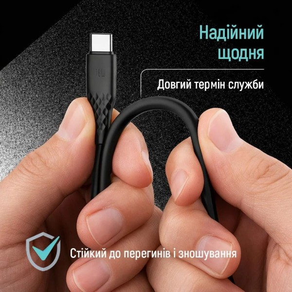 Фото - Кабель USB Type-C - USB Type-B Colorway USB - Type-C 2м Black (CW-CBUC095-BK)