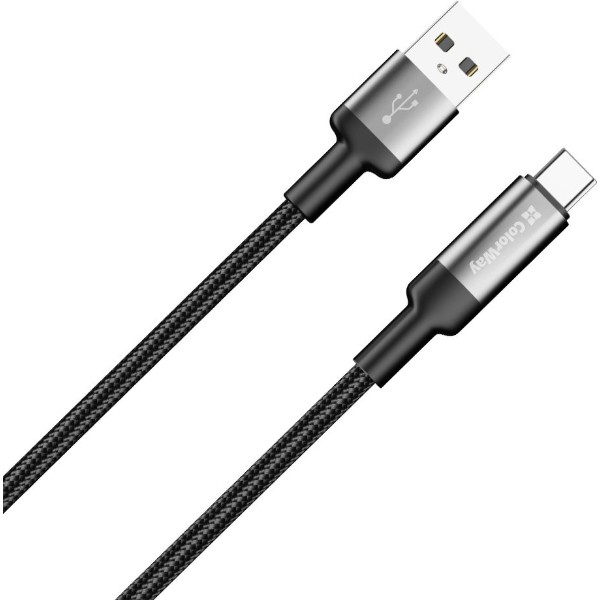 Фото - Кабель Colorway USB - Type-C (braided wire) 6А 2м Black (CW-CBUC097-BK)