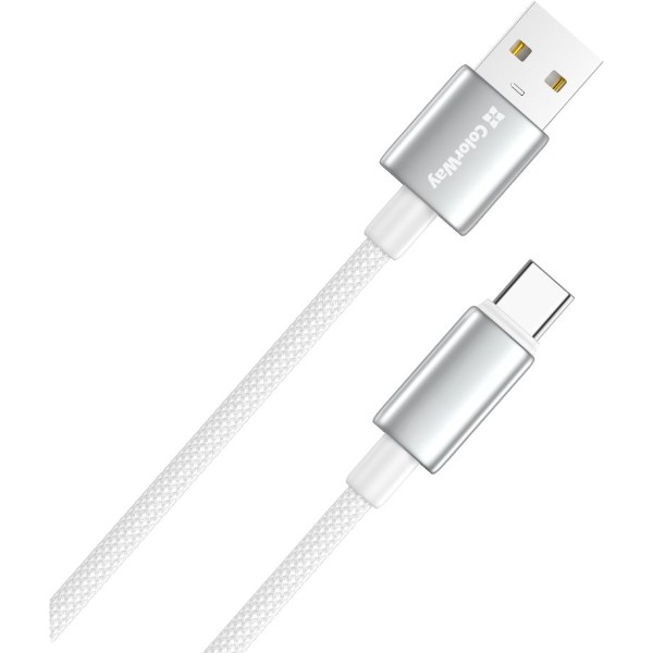 Фото - Кабель Colorway USB - Type-C (zinc alloy braided) 3А 1м 
White (CW-CBUC098-WT)
