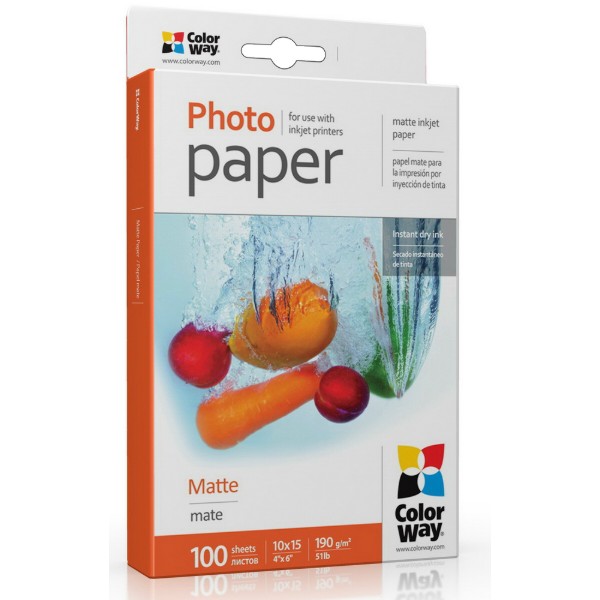 Фото - Фотопапір 10х15 Colorway 10x15 ПМ 190г/м-100л матовая